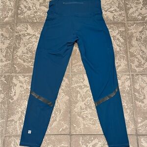 Sweaty Betty Power Sculpt Workout 7/8 Leggings Beetle Blue - XS Retail $98 MINT